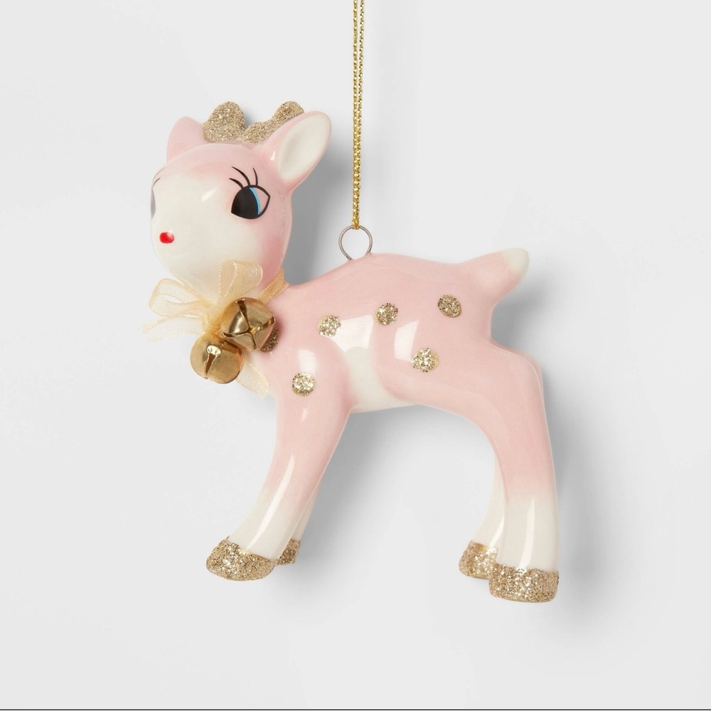 2024 Wondershop Ceramic Reindeer Ornament